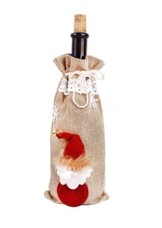 Emballage cadeau de Noël pour bouteille J3465 1