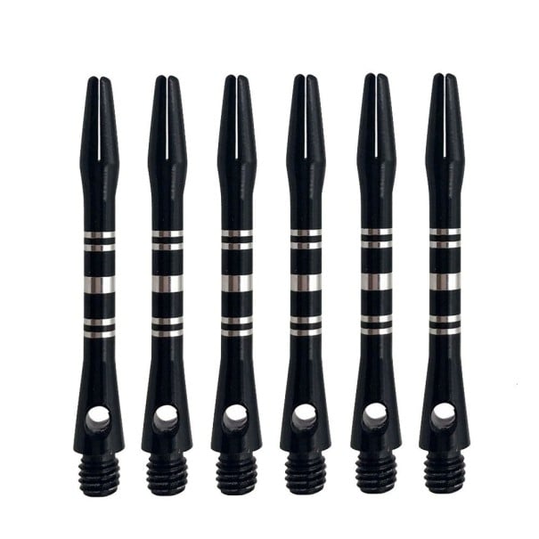 Embouts en aluminium pour fléchettes 6 pcs noir