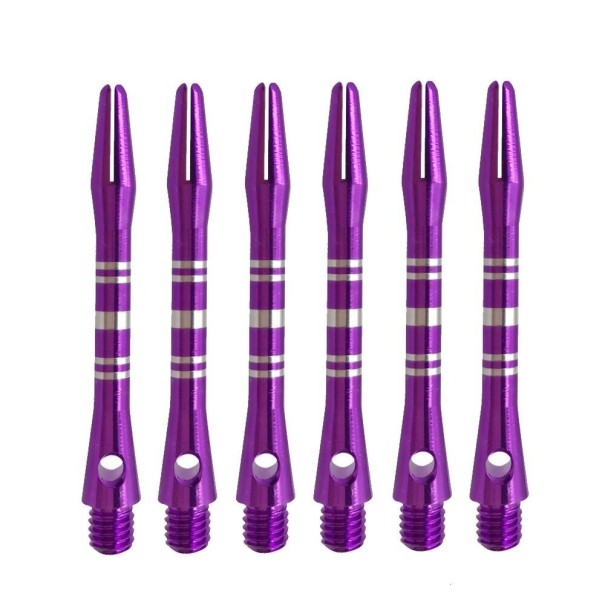 Embouts en aluminium pour fléchettes 6 pcs violet