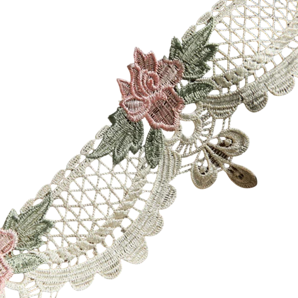 Embroidered Lace Ribbon with Flowers 13 cm x 91 cm Wide Decorative Lace Polyester Lace Tape for Sewing Wedding Decorations Clothing Embellishments 1