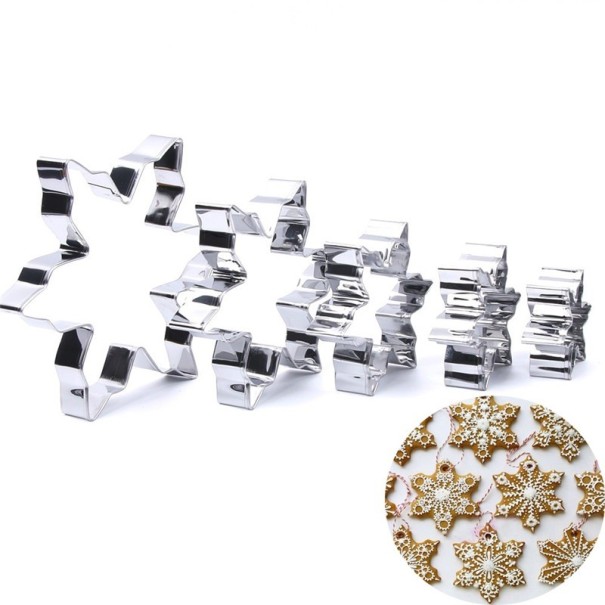 Emporte-pièces en forme de flocons - 5 pcs 1