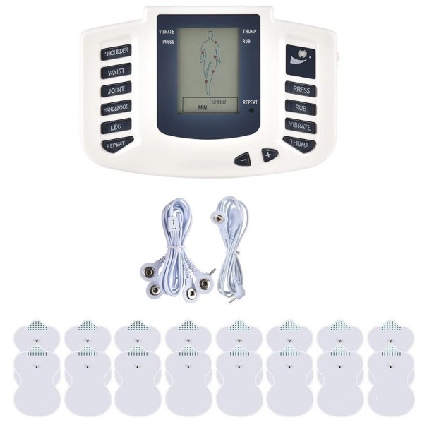 EMS-Muskel-Elektrostimulator mit 16 Gel-Pads, Physiotherapie-Schlankheitsmassagegerät, Bauchmuskelstimulator 1