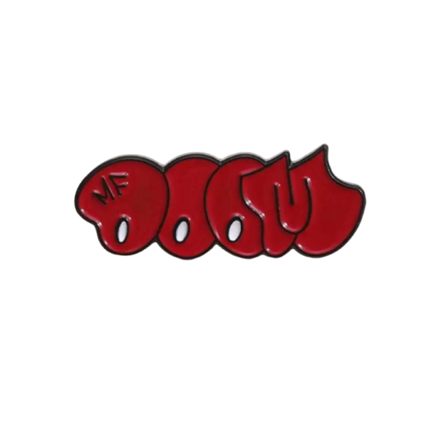 Enamelled Badge Graffiti Inscription Doom Metal Brooch Red Black Cartoon Design Clothing Backpack Hat Accessory 1