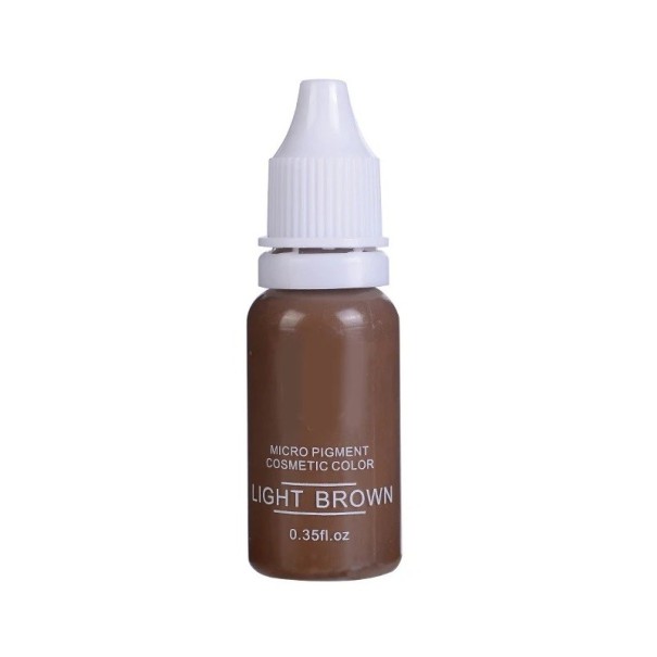 Encre de tatouage permanente de qualité Encre colorée pour tatouage et maquillage permanent Couleur de tatouage pour tatouage permanent et maquillage 15 ml Light Brown
