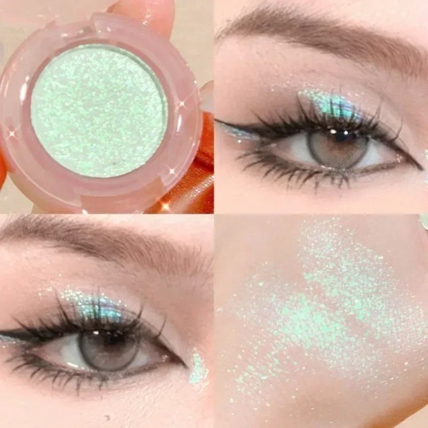 Enfärgad glänsande ögonskuggspalett Pearlescent långvarig ögonskugga Glitter vattenfast ögonskugga 5