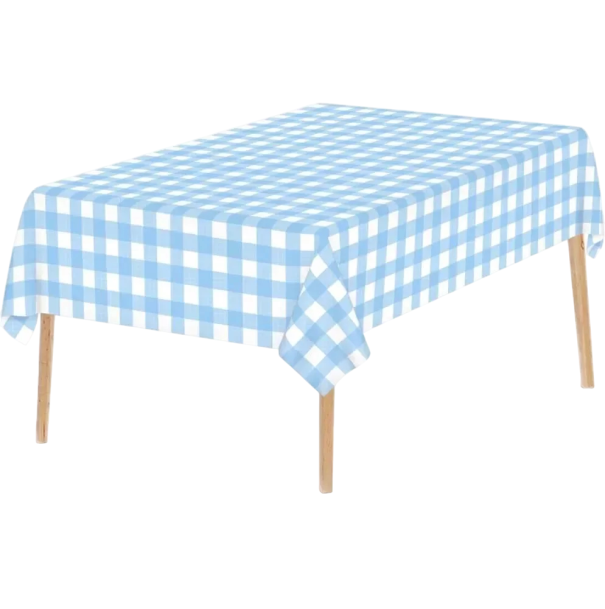 Engangsdug, rød, sort ternet dug til bord, jule-, picnic-, fødselsdags-, bryllups-, vandafvisende dug til bord, dekoration blå