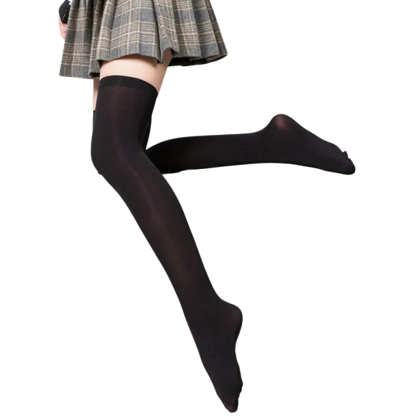 Enge elastische Kniestrümpfe für Damen Elastische Kniestrümpfe Elegante Kniestrümpfe Bequeme lange Socken Stilvolles Accessoire für Ihr schwarz