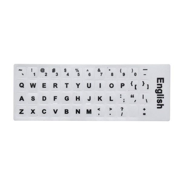 Engelske tastaturklistermærker hvid