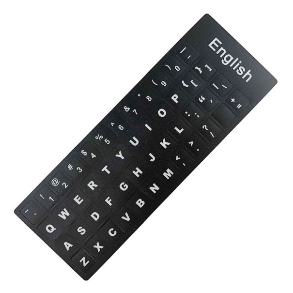 English Keyboard Stickers black