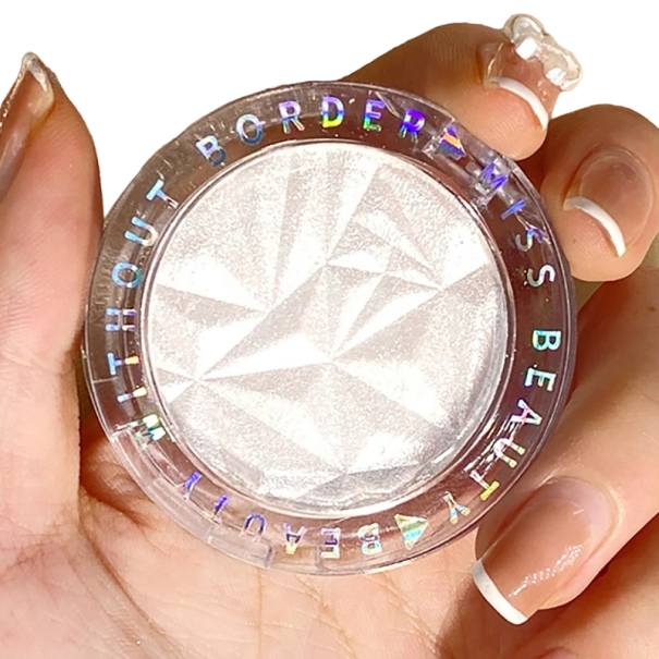 Enlumineur waterproof pour le visage Palette de perles en poudre pour illuminer les contours du visage Enlumineur brillant longue Moonlight Silver