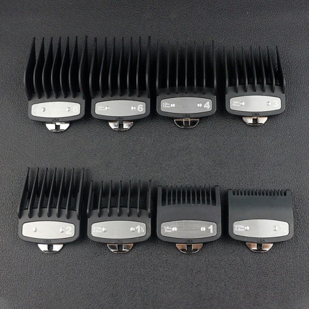Ensemble d'embouts de rechange pour tondeuse 8 pcs noir