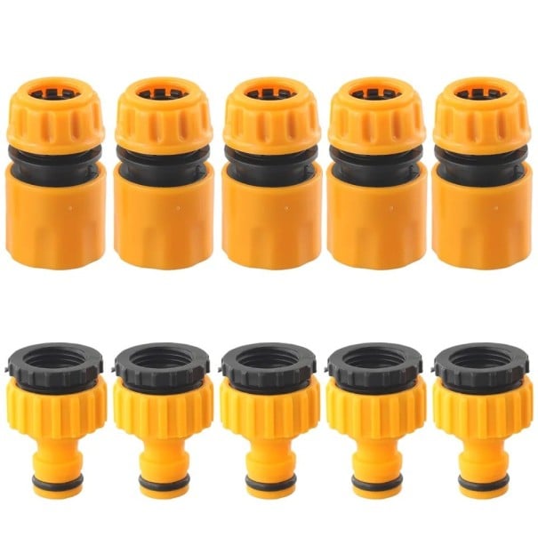 Ensemble de 10 pièces de raccords rapides pour tuyau Raccords en plastique pour l'irrigation de jardin Connexion au robinet de jardin Lavage 1
