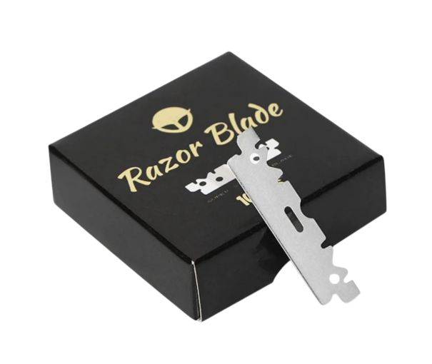 Ensemble de 100 lames de rasoir Lames demi-recto en acier inoxydable Recharges pour outils de rasage Utilisation professionnelle et domestique 1