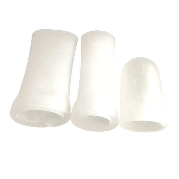 Ensemble de 3 manchons en silicone blancs pour pénis tailles S, M et L y compris 1 avec pointe, emballage discret 1