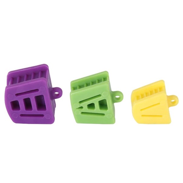 Ensemble de 3 tailles de coussinets occlusifs dentaires blocs en silicone pour morsure supports orthodontiques outils dentaires 1