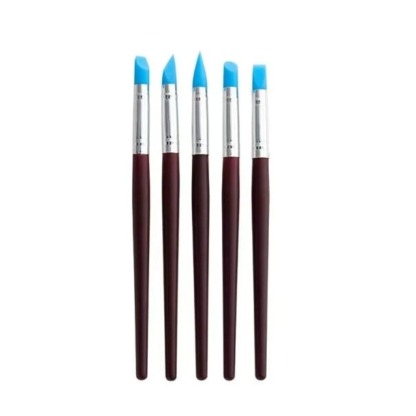 Ensemble de 4 outils de modelage 17–17,6 cm Outils de sculpture en silicone et en métal pour la céramique, l'argile, le travail de la cire 1