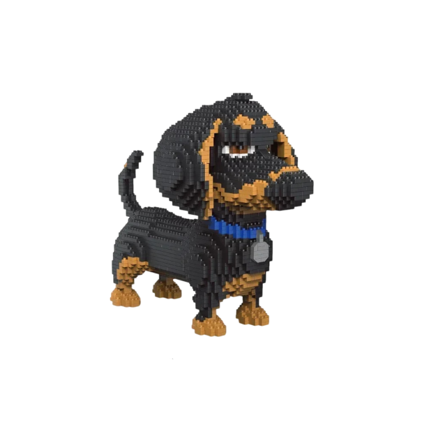 Ensemble de construction chien teckel 24x12x19,5 cm Modèle de chien pliable Ensemble créatif pour enfants et adultes Pour les amoureux des chiens Décoration et jouet 1