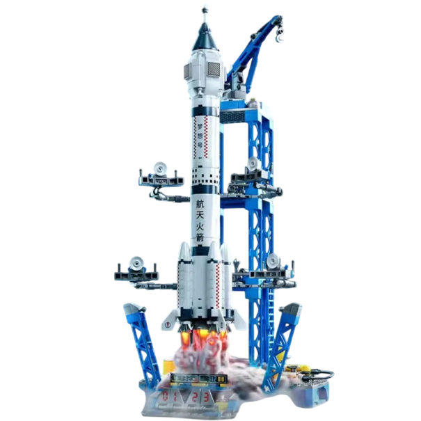 Ensemble de construction de navette spatiale sur rampe de lancement 1099 pièces Longueur 47 cm Ensemble spatial pour enfants Modèle technique de vaisseau spatial Jouet pour garçons 1