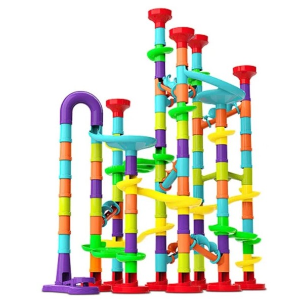 Ensemble de construction pour enfants avec piste à billes 142 pcs Piste de course colorée 45 x 48 x 22 cm Jouet créatif Pour enfants à partir de 3 ans 1