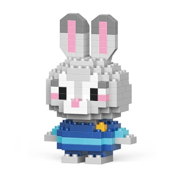 Ensemble de construction pour enfants, lapin policier Judy 4,6 x 4,2 x 7,4 cm 164 pièces Modèle en briques Jouet créatif Décoration Cadeau pour enfants Zootropolis 1