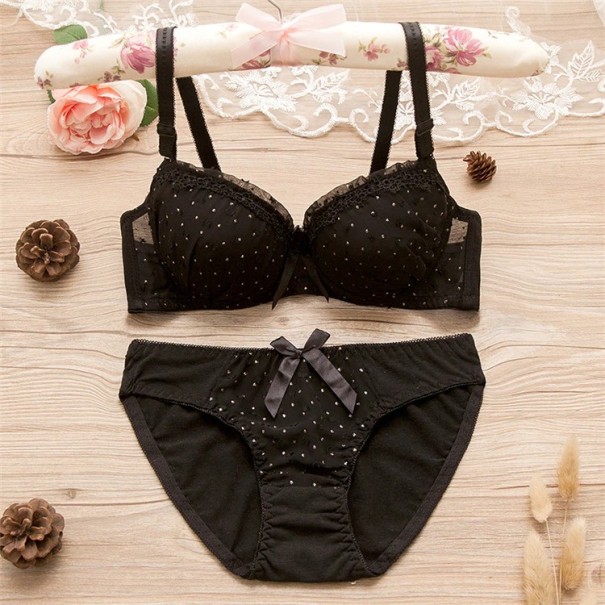 Ensemble de lingerie pour femmes noir 75B
