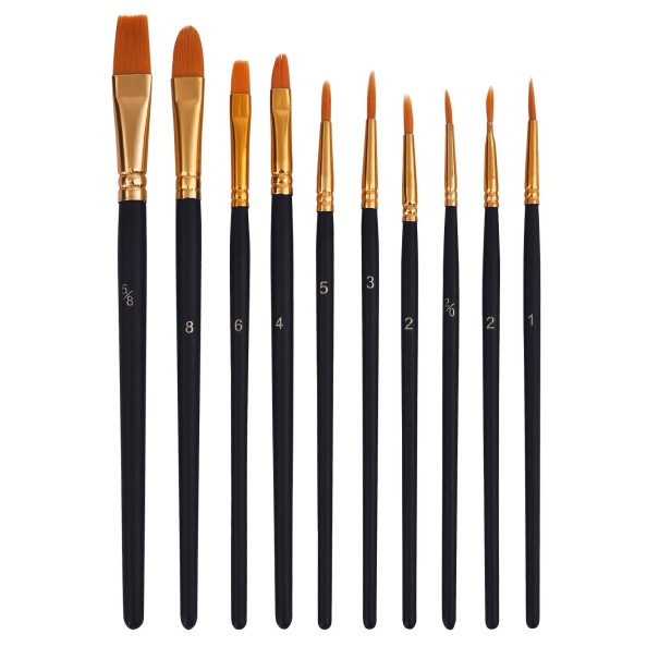 Ensemble de pinceaux 10 pcs noir
