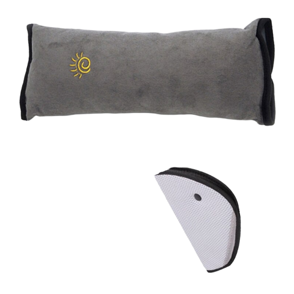 Ensemble de positionneur de ceinture de sécurité et coussin de voiture Z173 gris