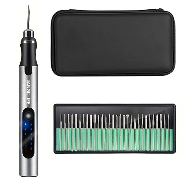 Ensemble de stylo de gravure à batterie USB avec des fraises et des pointes fines pour le gravage, le meulage et le perçage 1