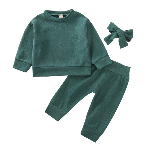 Ensemble de survêtement fille L1485 vert foncé 6-12 mois