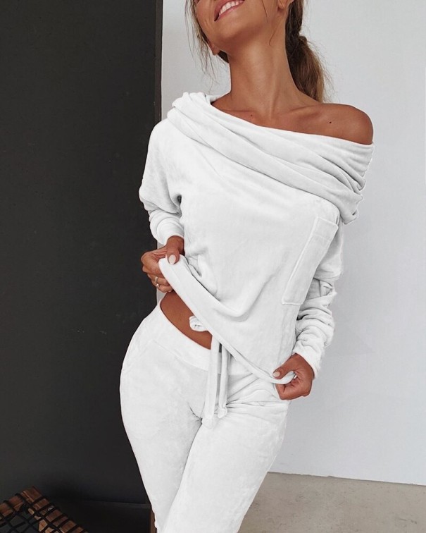 Ensemble de survêtement pour femmes blanc M