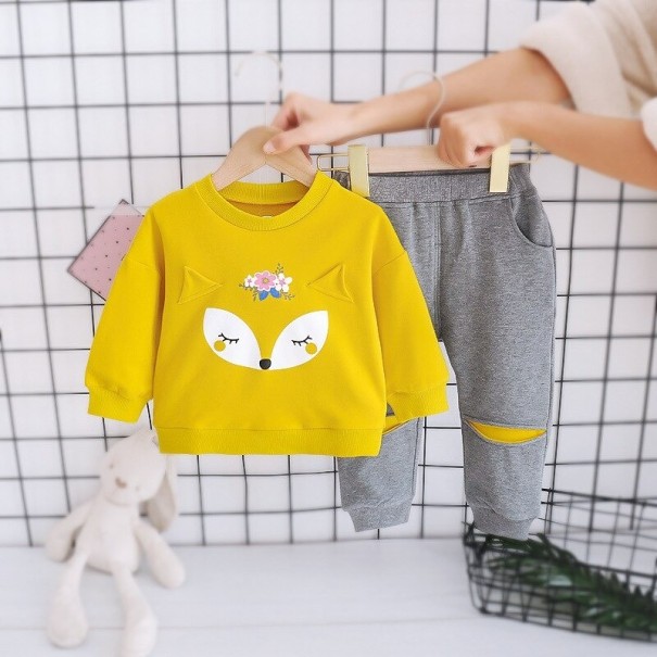 Ensemble de survêtement pour filles L1377 jaune foncé 4