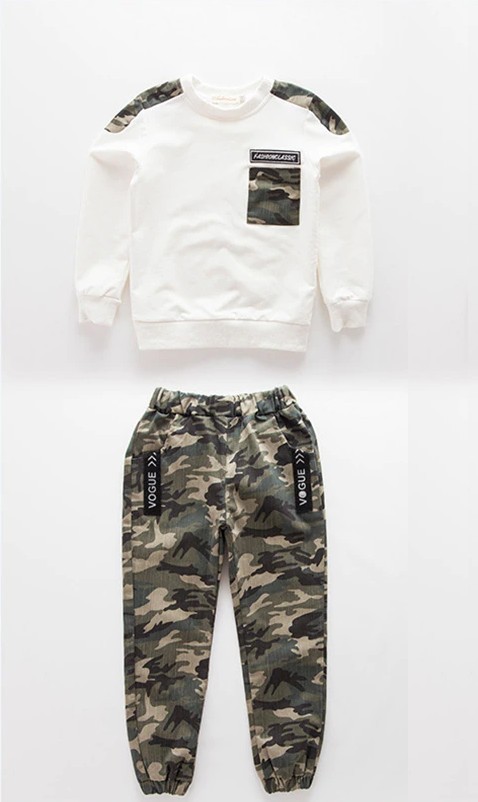 Ensemble de survêtement pour garçon L1643 blanc 5