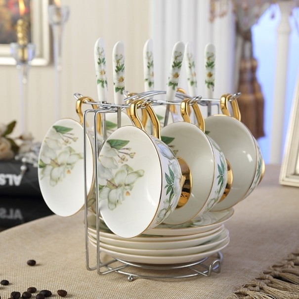 Ensemble de thé en porcelaine 18 pièces 1