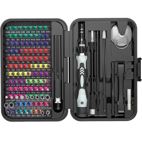 Ensemble de tournevis multifonctions 132 pcs Ensemble de tournevis pour réparations électroniques et téléphones Ensemble professionnel pour réparation de téléphones, PC et autres appareils électroniques 1