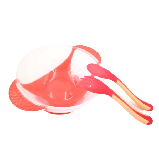 Ensemble de vaisselle pour enfants 3 pièces rouge