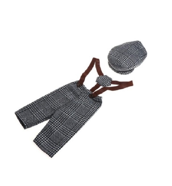 Ensemble garçon pour séance photo bonnet et pantalon gris