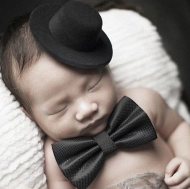 Ensemble photo pour enfants chapeau et nœud papillon 1