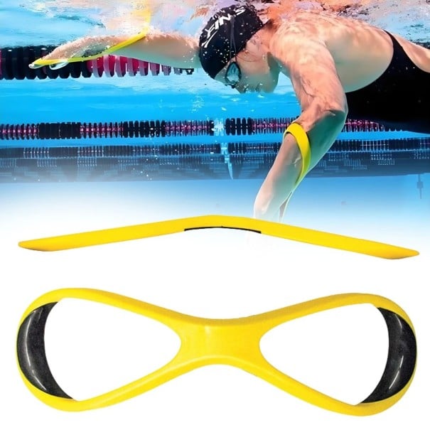 Entraîneur de natation en forme de huit Taille L 34 x 10,5 cm PVC Orthèse de renforcement pour avant-bras Support de natation pour l'entraînement 1