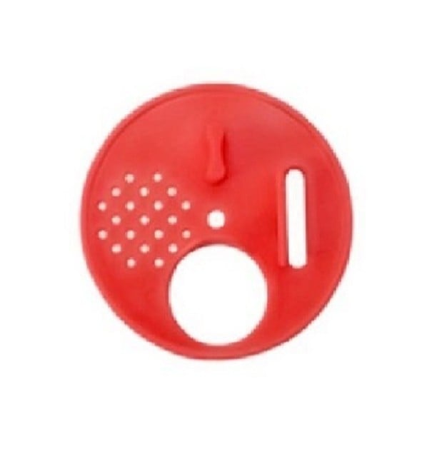 Entrance Closure for Beehive 12 pcs Rotatable Plastic Disc 6.8 cm Circular Entry 2.6 cm Ventilation Grid and Narrow Opening Beekeeping red