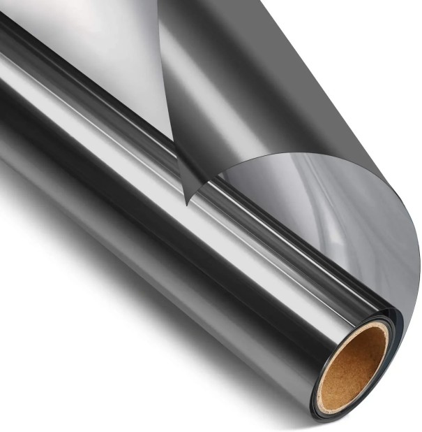 Envejs spejlfilm PET 40 x 200 cm Privatlivsbeskyttelse UV-beskyttelse Solfilm sort