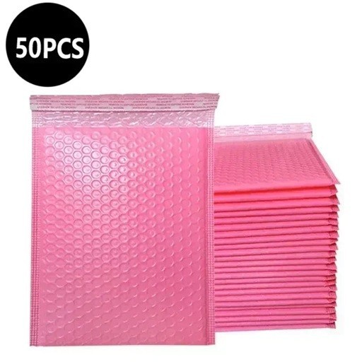 Enveloppes à bulles de transport 50 pcs 15x18 cm plusieurs couleurs rose