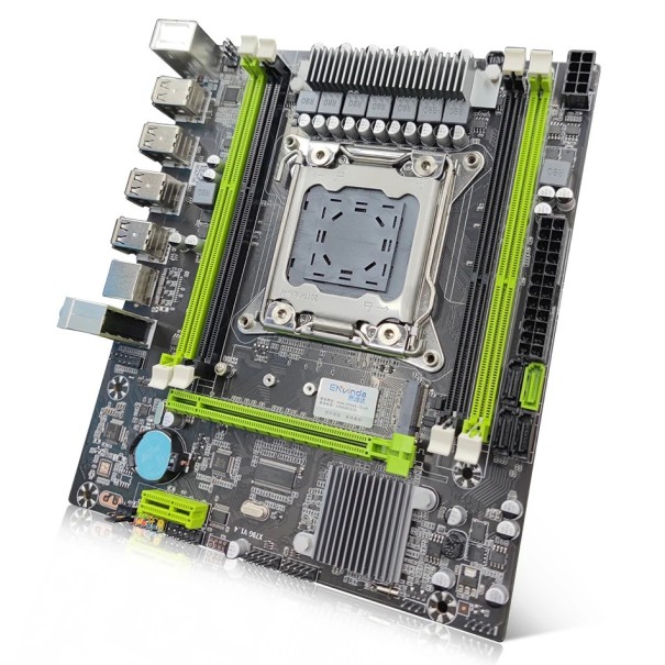 ENVINDA X79 Motherboard LGA2011 with Xeon E5 Processor DDR3 4 Slots ECC REG RAM PCI-E NVME M.2 SATA3 USB2.0 1