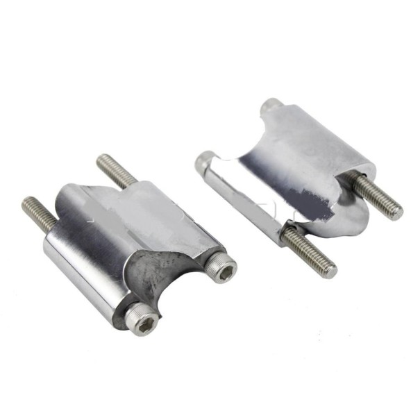 Επέκταση τιμονιού για μοτοσικλέτα Harley 2 τμχ ασημί