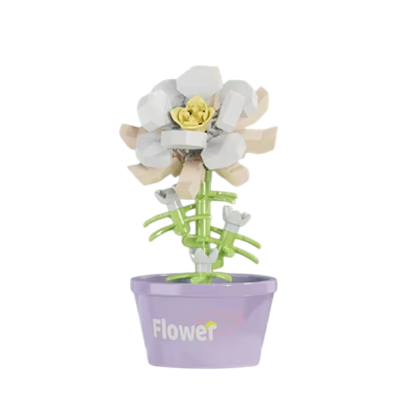 Epiphyllum Flower Bouquet 4.2 x 4 x 8.5 cm 100 pcs Mini Micro Building Set Flower Blocks Creative DIY Kit for Children and Adults Decoration 1