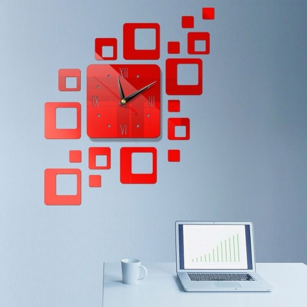 Επιτοίχιο αυτοκόλλητο ρολόι G2074 5