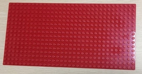 Építőkészlet - alátétek 16 x 32 pont J3220 piros
