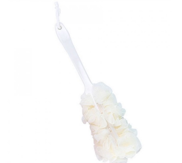 Éponge de bain avec poignée blanc