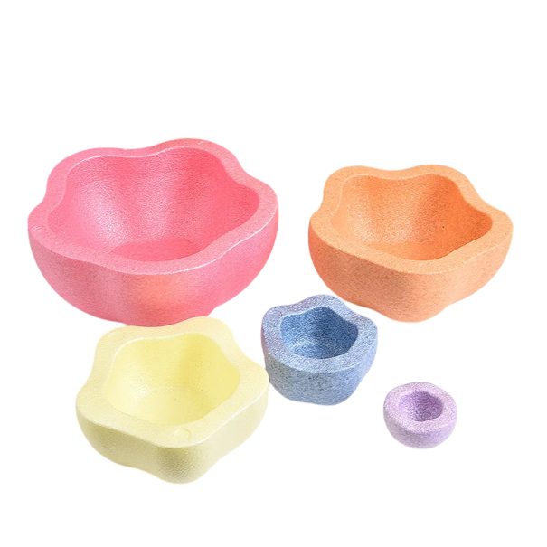 EPP Foam Balance Stone Set voor kinderen Sensorisch motorisch speelgoed Balanstrainingshulpmiddel Buitensportcoördinatiespel roze