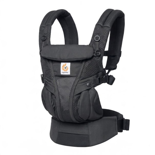 Ergonomic Baby Carrier 0–36 Months Breathable Mesh Hip Belt 66–140 cm Hood For Newborns and Toddlers black