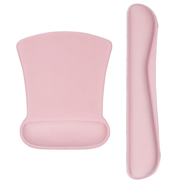 Ergonomická podložka pod myš s podperou zápästia ku klávesnici K2518 ružová 2